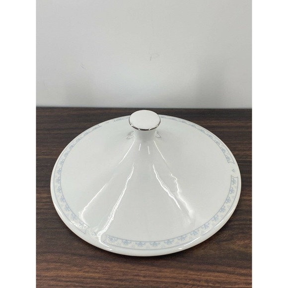 Excel Somerset REPLACEMENT LID for Round Covered Veg Serving Bowl Blue Floral - Picture 2 of 3